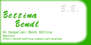 bettina bendl business card